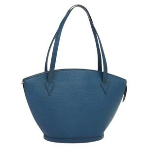 Authentic LOUIS VUITTON Epi Saint Jacques Shopping Shoulder Bag Blue M52275 LV
